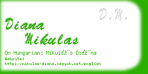 diana mikulas business card